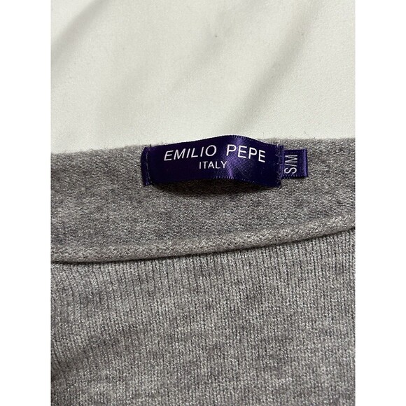 Emilio Pepe Italy Gray Sweater with Multi-Color Circles Size S/M - Picture 4 of 7